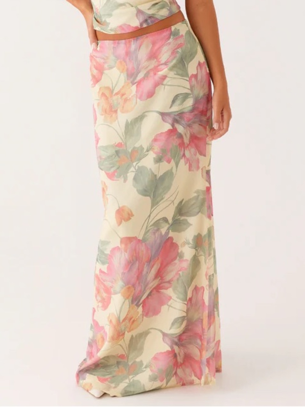 Peppermayo Yellow Floral Maxi Skirt